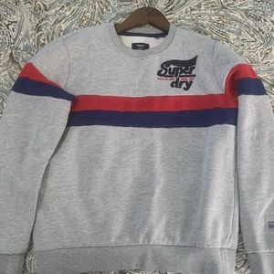 SUPERDRY gray crewneck sweatshirt in a US wmns size 4. In great condition.